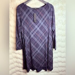 Nally & Millie Plaid Long Sleeve Dress